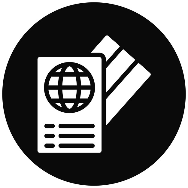 Ilustración del icono vectorial de Visa del conjunto de iconos de la peregrinación del Hajj