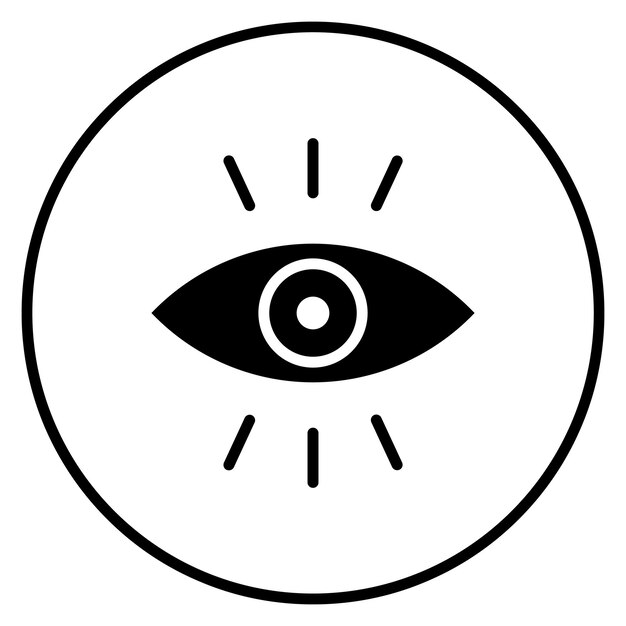 Ilustración del icono vectorial de la visión del conjunto de iconos de inicio de negocio