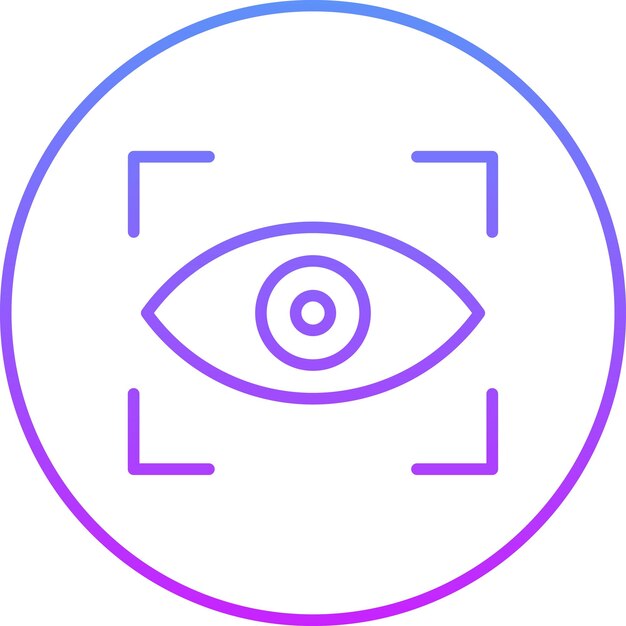 Ilustración del icono vectorial de la visión del conjunto de iconos de Investigación y Ciencia