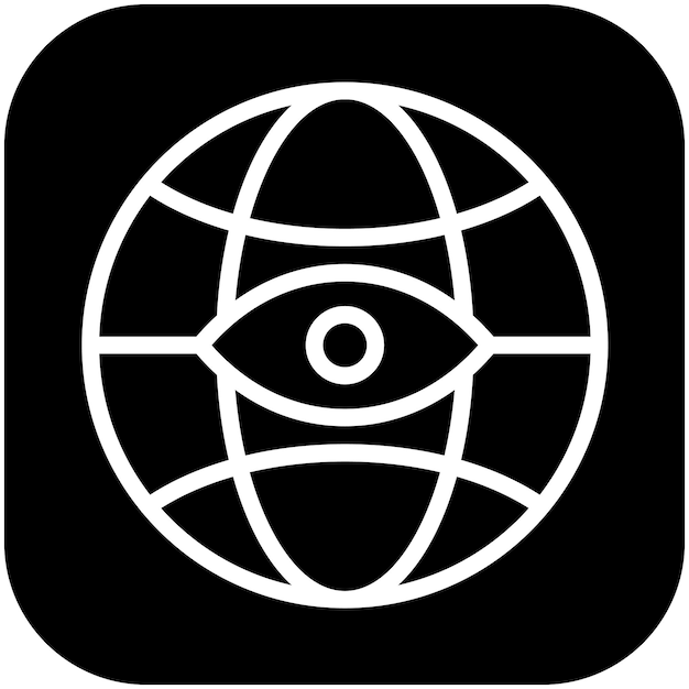Ilustración del icono vectorial de la visión del mundo del conjunto de iconos de estilos de vida