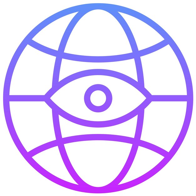 Ilustración del icono vectorial de la visión del mundo del conjunto de iconos de estilos de vida