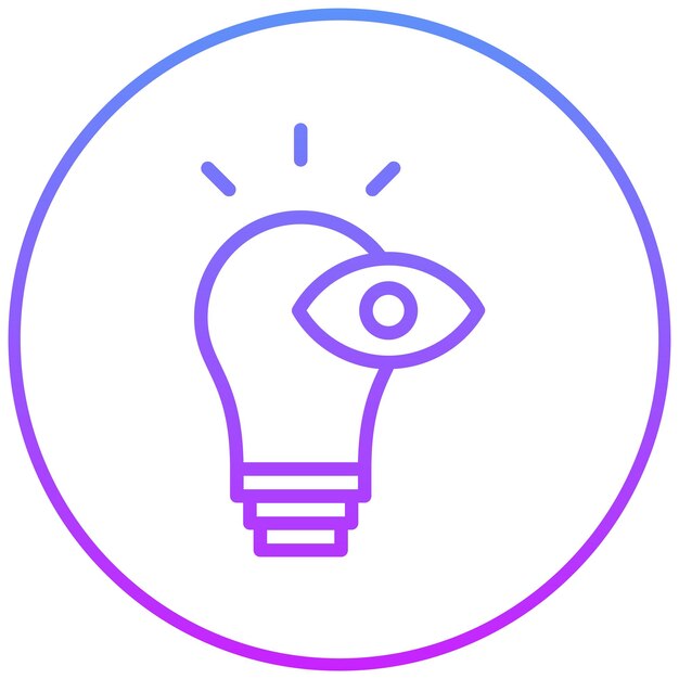 Ilustración de icono vectorial visionario del conjunto de iconos de liderazgo