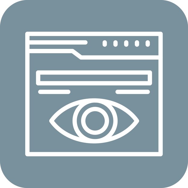 Ilustración del icono vectorial de los visitantes de la página del conjunto de iconos de marketing