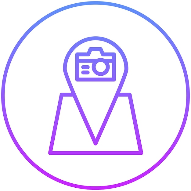 Ilustración del icono vectorial de visitas turísticas del conjunto de iconos de planificación de vacaciones
