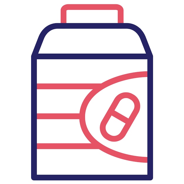 Vector ilustración del icono vectorial de vitaminas del conjunto de iconos del gimnasio