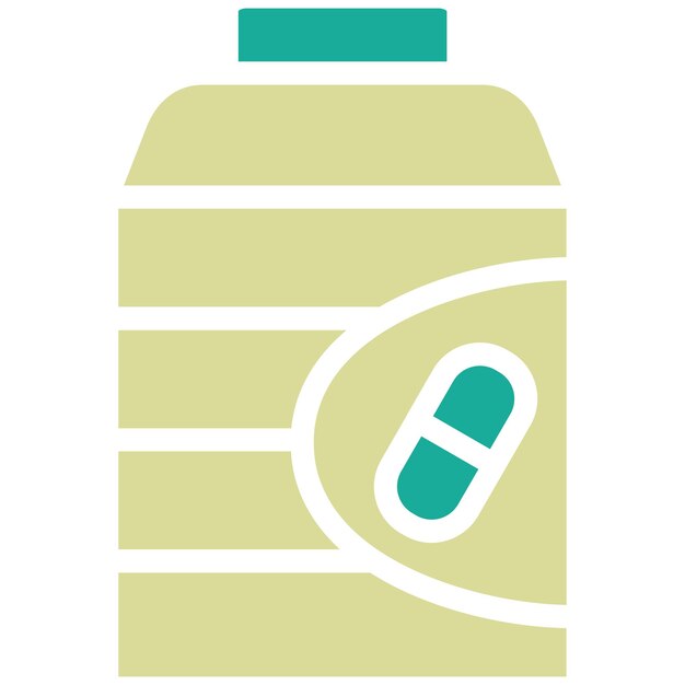 Ilustración del icono vectorial de vitaminas del conjunto de iconos del gimnasio