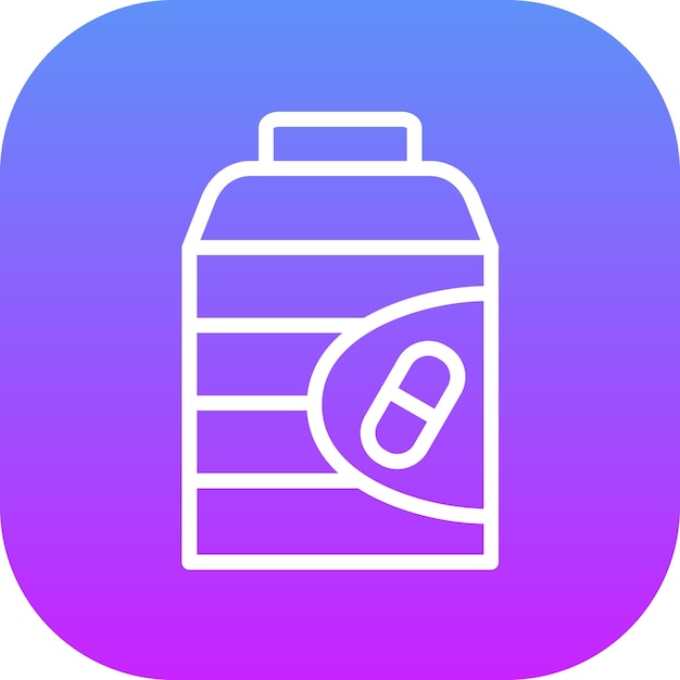 Vector ilustración del icono vectorial de vitaminas del conjunto de iconos del gimnasio