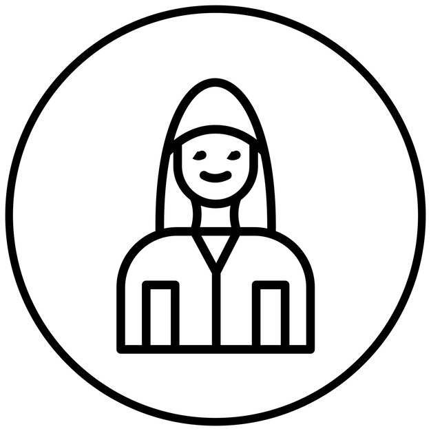 Ilustración del icono vectorial de la viuda del conjunto de iconos funerarios