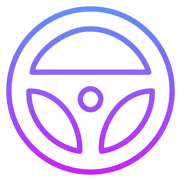 Ilustración del icono vectorial del volante del conjunto de iconos de reparación de automóviles