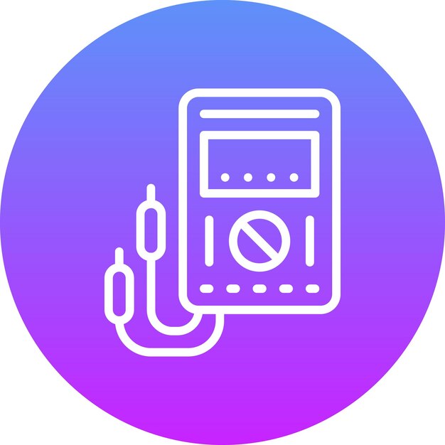 Ilustración del icono vectorial del voltímetro del conjunto de iconos de la ciudad inteligente