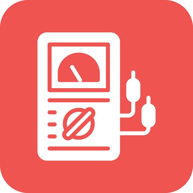 Ilustración del icono vectorial del voltímetro del conjunto de iconos de herramientas eléctricas