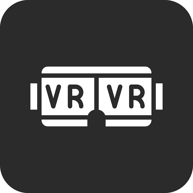 Ilustración del icono vectorial de VR del conjunto de iconos de cine