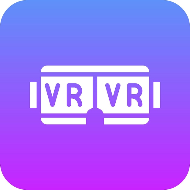 Ilustración del icono vectorial de VR del conjunto de iconos de cine