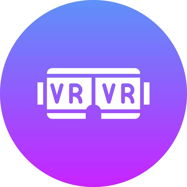 Ilustración del icono vectorial de VR del conjunto de iconos de cine