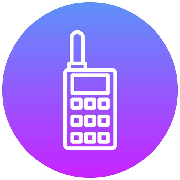 Ilustración del icono vectorial de Walkie Talkie del conjunto de iconos de juguetes para niños