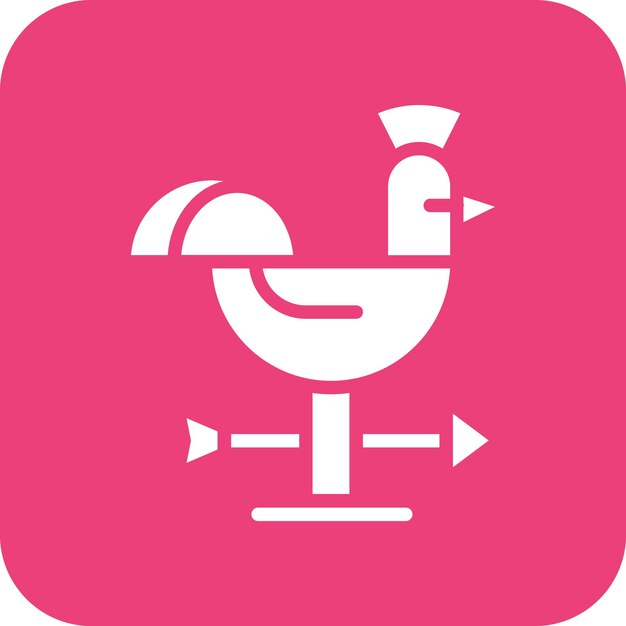 Ilustración del icono vectorial Weather Vane del conjunto de iconos de la aldea