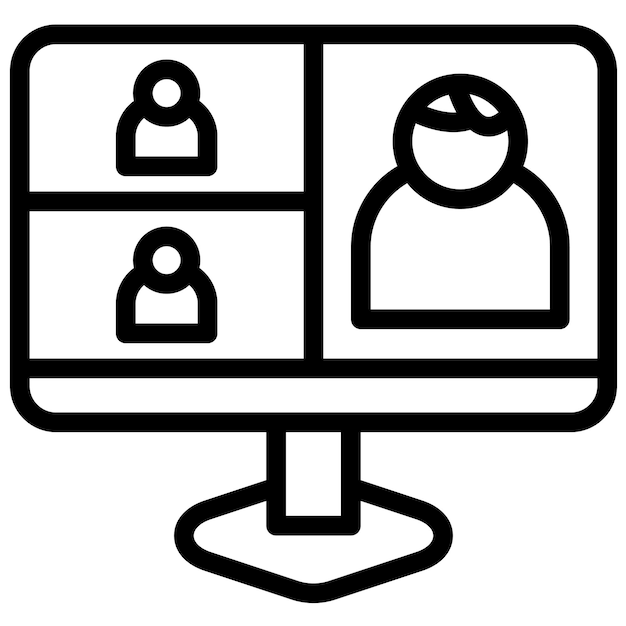 Ilustración del icono vectorial del webinar del conjunto de iconos de capacitación empresarial