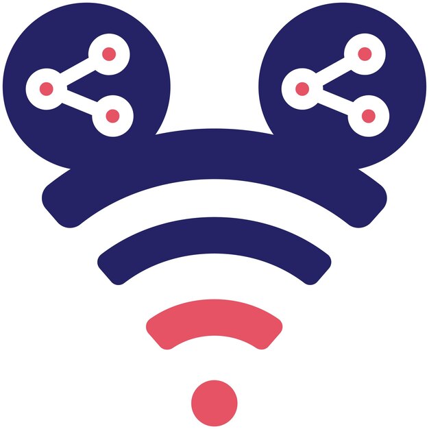 Ilustración del icono vectorial de Wi-Fi compartido del conjunto de iconos de redes y intercambio de datos