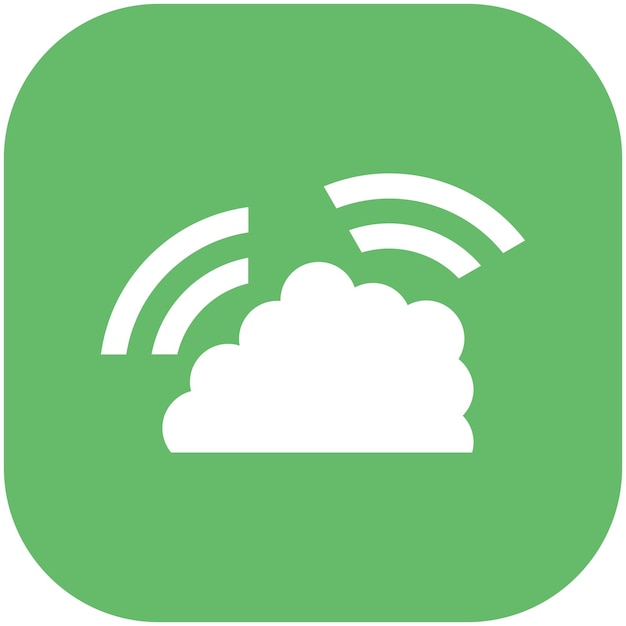 Ilustración del icono vectorial de Wi-Fi en la nube del conjunto de iconos de Cloud Computing