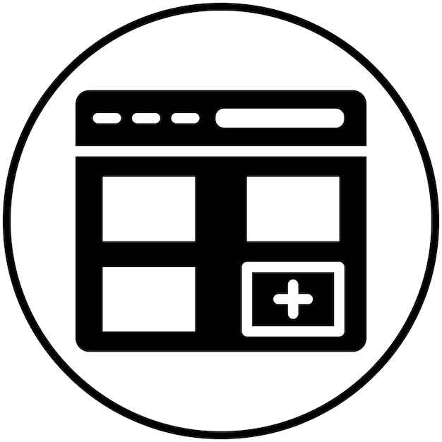 Ilustración del icono vectorial del widget del conjunto de iconos sin código