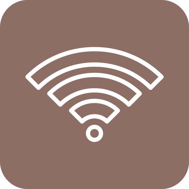 Ilustración del icono vectorial Wifi del conjunto de iconos de servicios hoteleros