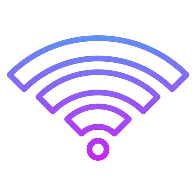 Ilustración del icono vectorial Wifi del conjunto de iconos de servicios hoteleros