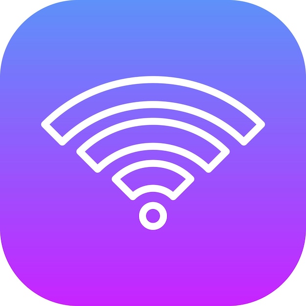 Ilustración del icono vectorial Wifi del conjunto de iconos de servicios hoteleros
