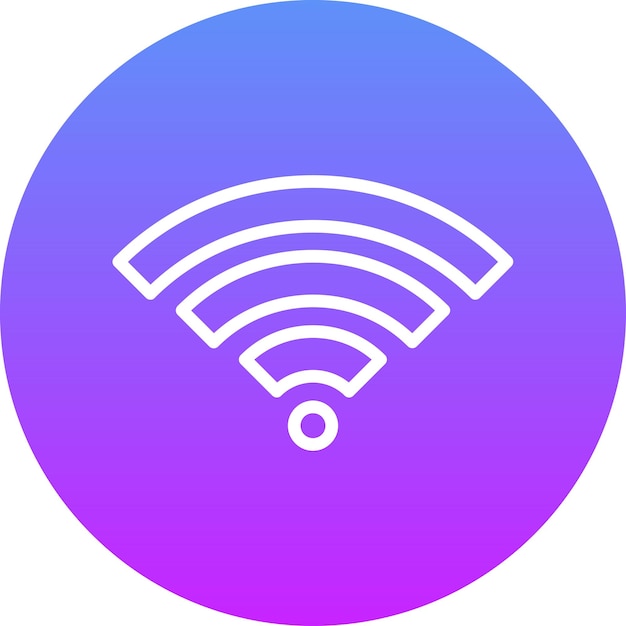 Ilustración del icono vectorial Wifi del conjunto de iconos de servicios hoteleros