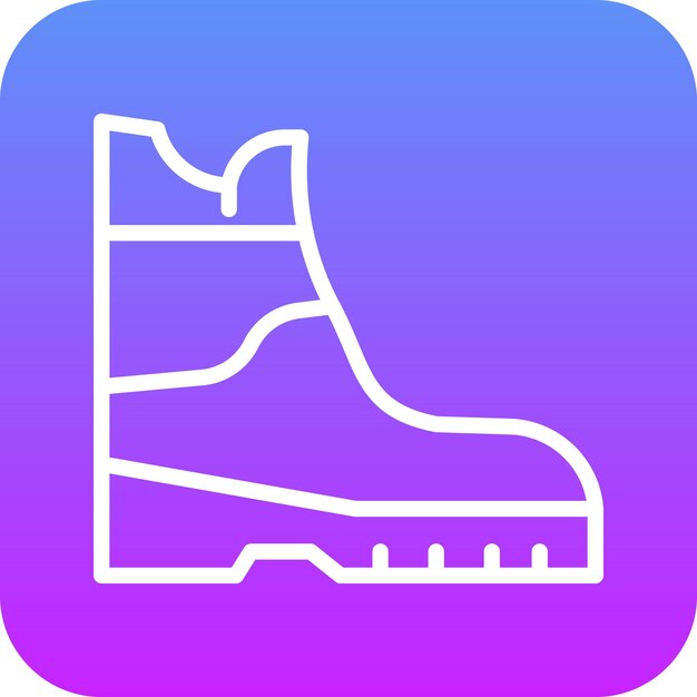 Ilustración del icono vectorial de Wild Boots del conjunto de iconos del Oeste Salvaje