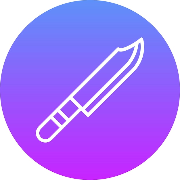 Ilustración del icono vectorial Wild Knife del conjunto de iconos del Oeste Salvaje