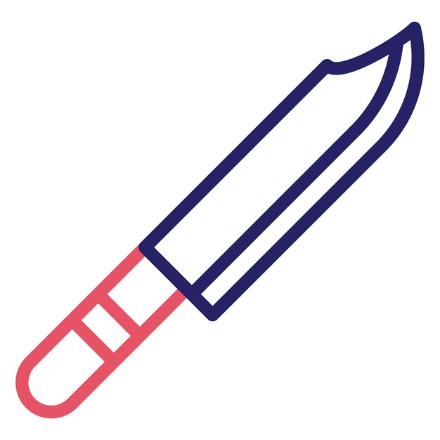 Ilustración del icono vectorial Wild Knife del conjunto de iconos del Oeste Salvaje
