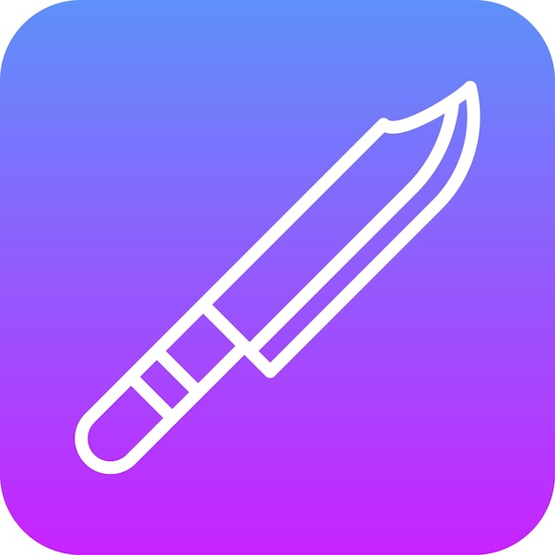 Ilustración del icono vectorial Wild Knife del conjunto de iconos del Oeste Salvaje