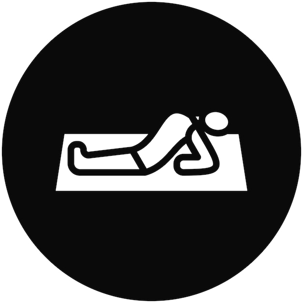 Ilustración del icono vectorial de Yoga del conjunto de iconos de estilos de vida