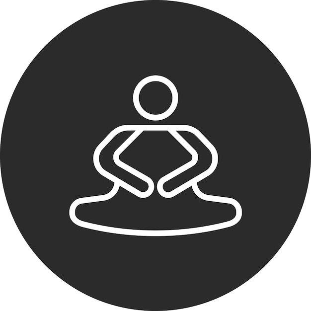 Ilustración del icono vectorial de yoga del conjunto de iconos de limpieza del hogar
