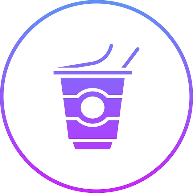 Ilustración del icono vectorial de yogur del conjunto de iconos de mañanas y desayunos