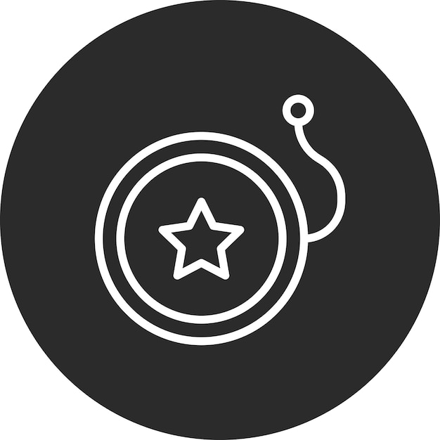Ilustración del icono vectorial de Yoyo del conjunto de iconos de entretenimiento