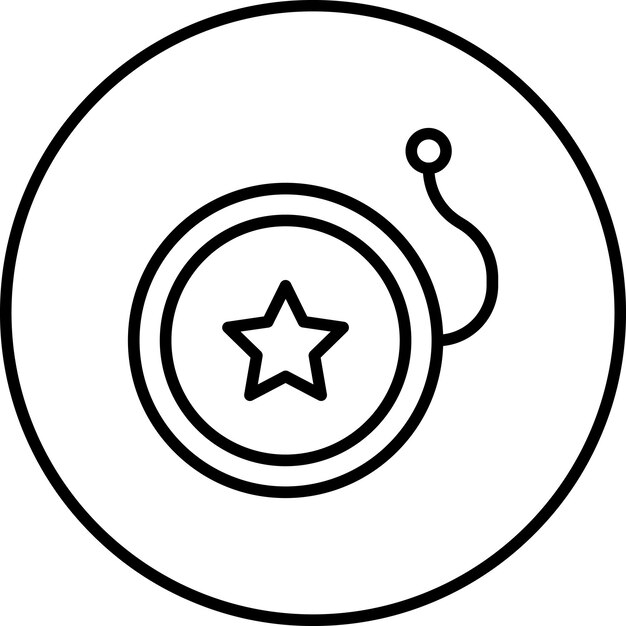 Ilustración del icono vectorial de Yoyo del conjunto de iconos de entretenimiento