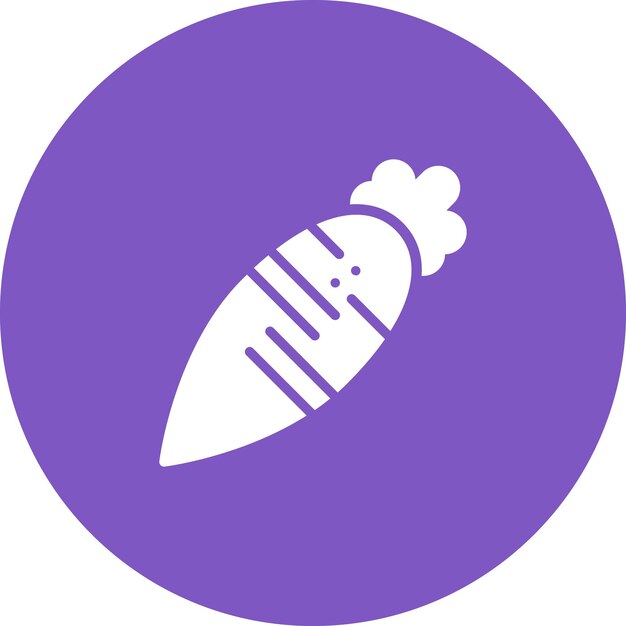 Ilustración del icono vectorial de zanahorias del conjunto de iconos de frutas y verduras