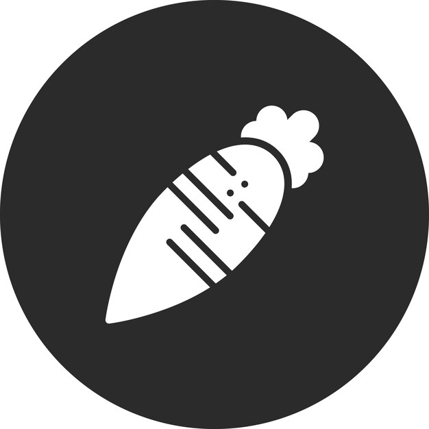 Ilustración del icono vectorial de zanahorias del conjunto de iconos de frutas y verduras