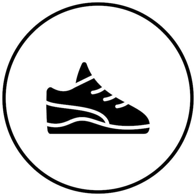 Ilustración del icono vectorial de zapatillas del conjunto de iconos de ropa