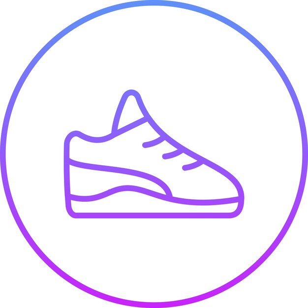 Ilustración del icono vectorial de zapatillas del conjunto de iconos de ropa