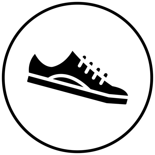 Ilustración del icono vectorial de zapatillas de deporte del conjunto de iconos de Pilates
