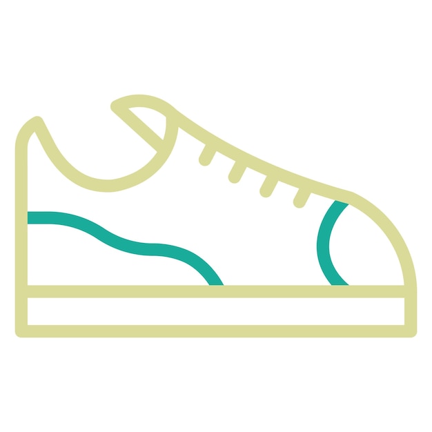 Ilustración del icono vectorial de zapatos casuales del conjunto de iconos de moda