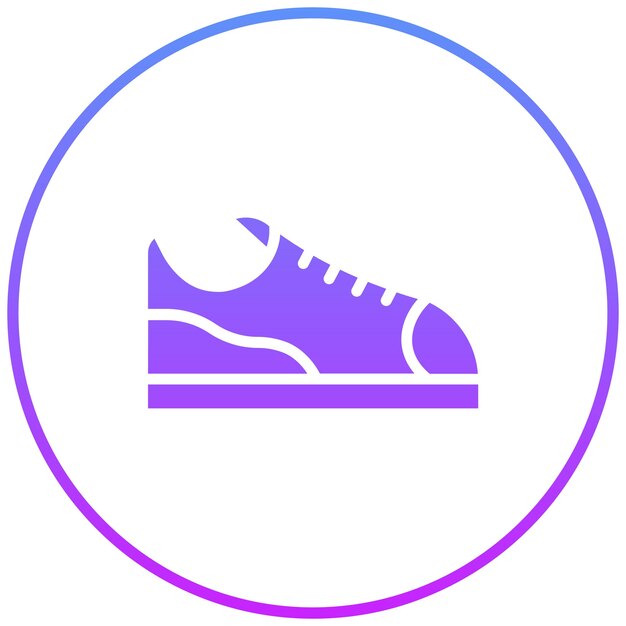 Ilustración del icono vectorial de zapatos casuales del conjunto de iconos de moda