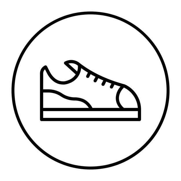 Ilustración del icono vectorial de zapatos casuales del conjunto de iconos de moda