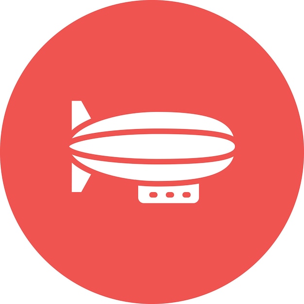Ilustración del icono vectorial de Zeppelin del conjunto de iconos de aviación