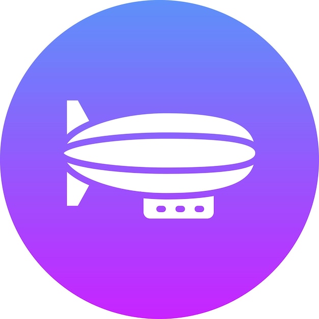 Ilustración del icono vectorial de Zeppelin del conjunto de iconos de aviación