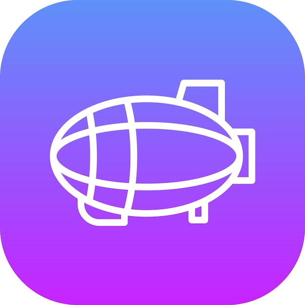 Ilustración del icono vectorial de Zeppelin del conjunto de iconos de transporte