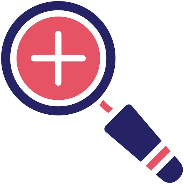 Ilustración del icono vectorial de zoom del conjunto de iconos de herramientas