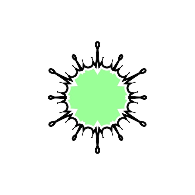 Ilustración del icono del virus con contorno lleno